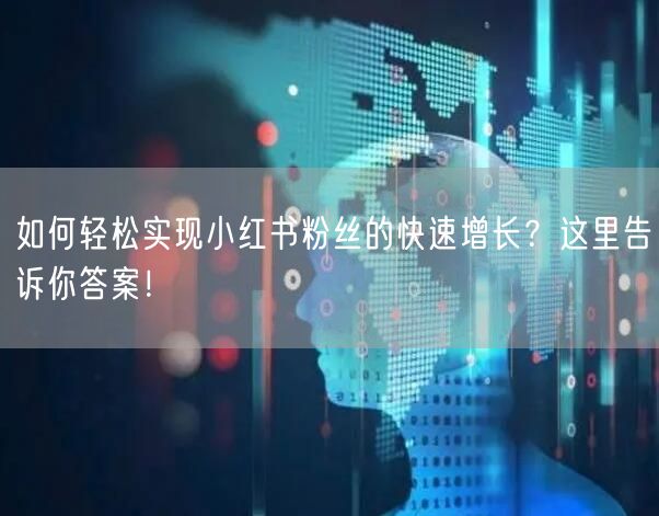 如何轻松实现小红书粉丝的快速增长？这里告诉你答案！